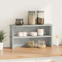 Keukenrekken stapelbaar 2 st 60x15x16 cm betongrijs 2