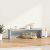 Keukenrek stapelbaar 60x15x16cm bewerkt hout grijs sonoma eiken 2