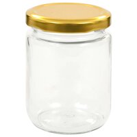 Jampotten met goudkleurige deksels 48 st 230 ml glas 4