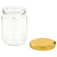 Jampotten met goudkleurige deksels 48 st 230 ml glas 5
