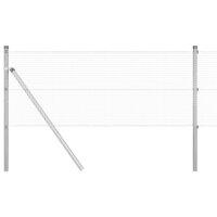 Afrasteringspaal Zilver 10 x 0,4 m (16 x 16 mm gaas) Staal 2