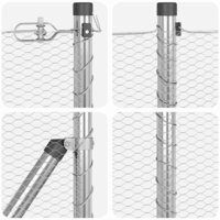 Afrasteringspaal Zilver 10 x 0,4 m (13 mm gaas) Staal 8
