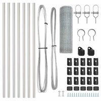 Afrasteringspaal Zilver 10 x 0,4 m (25 mm gaas) Staal 5