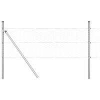 Afrasteringspaal Zilver 10 x 0,5 m (36 mm gaas) Staal 7