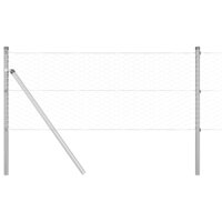Afrasteringspaal Zilver 10 x 0,6 m (36 mm gaas) Staal 7