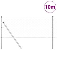 Afrasteringspaal Zilver 10 x 0,6 m (50 mm gaas) Staal 3