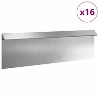 Slakkenhekje 16 pcs Zilver 100 x 3,5 x 25 cm Roestvrij staal 3