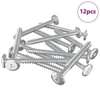 Houtschroeven 12 pcs Zilver M6 x 70 mm Staal 2