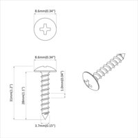 Tapnagel 8219 pcs Zwart Staal 7