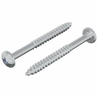Houtschroeven 2 pcs Zilver 9,8 x 53 mm Staal 2