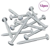 Houtschroeven 12 pcs Zilver 9,8 x 53 mm Staal 2