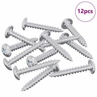 Houtschroeven 12 pcs Zilver M4 x 25 mm Staal 3