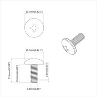 Verbindingsschroeven 12 pcs Zwart M4 x 10 mm IJzer 6