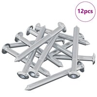 Bout 12 pcs Zilver M6 x 60 mm Staal 2