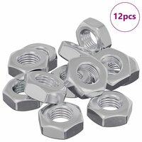 Zeshoekige Moer 12 pcs Zilver m8 Metaal 3
