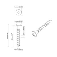 Bout 12 pcs Zilver 9,8 x 35 mm IJzer 6