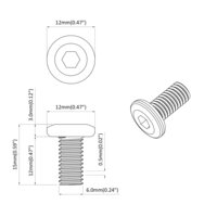 Slotschroef Effen 4865 pcs Zilver Staal 6