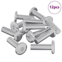 Bout 12 pcs Zilver 8 x 25 mm Staal 2