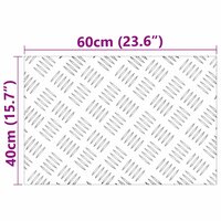 traptreden Rechthoekig 4 pcs Zilver 60 x 40 cm Aluminium 8