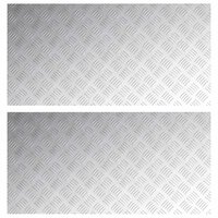 traptreden Rechthoekig 2 pcs Zilver 100 x 50 cm Aluminium 2
