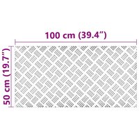 traptreden Rechthoekig 2 pcs Zilver 100 x 50 cm Aluminium 8