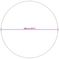 Vloerkleed Rond PALMERAS Cr&egrave;me &Oslash; 200 CM Polyester 6