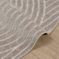 Vloerkleed Rond PALMERAS Beige &Oslash; 200 CM Polyester 6