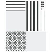 Glazen deur Fretwerk Zwart 76 x 3.5 x 201.5 cm Aluminium 6
