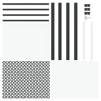 Glazen deur Fretwerk Zwart 76 x 3.5 x 201.5 cm Aluminium 6