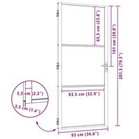 Glazen deur Fretwerk Zwart 76 x 3.5 x 201.5 cm Aluminium 9