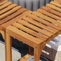 Hottub ombouw Bruin 255 x 255 x 55,5 cm Massief Acaciahout 4