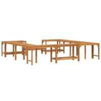 Hottub ombouw Bruin 255 x 255 x 55,5 cm Massief Acaciahout 8