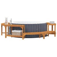 Hottub ombouw Bruin &Oslash;255 x 55,5 cm Massief Acaciahout 3