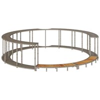 Hottub ombouw opbergruimte en houten opstapje poly rattan grijs 2