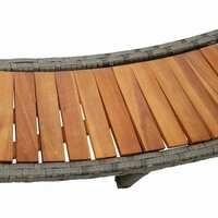Hottub ombouw opbergruimte en houten opstapje poly rattan grijs 8