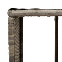 Hottub-ombouw poly rattan massief acaciahout grijs 7