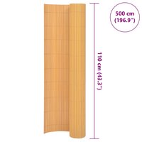 Tuinafscheiding dubbelzijdig 110x500 cm geel 6