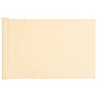 Balkonscherm 300x120 cm PVC cr&egrave;mekleurig 2