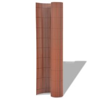 Tuinafscheiding dubbelzijdig 90x300 cm PVC bruin 2