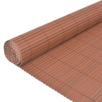 Tuinafscheiding dubbelzijdig 90x300 cm PVC bruin 4