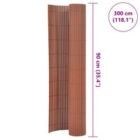 Tuinafscheiding dubbelzijdig 90x300 cm PVC bruin 6