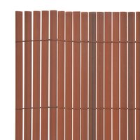 Tuinafscheiding dubbelzijdig 90x500 cm PVC bruin 3