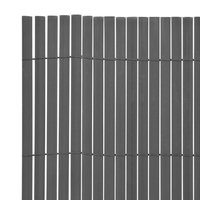 Tuinafscheiding dubbelzijdig 90x500 cm PVC grijs 3