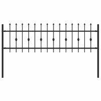 Spijlenhekwerk Zwart 200 x 130 cm Gepoedercoat staal 2