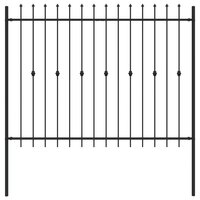 Spijlenhekwerk Zwart 200 x 200 cm Gepoedercoat staal 2