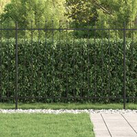 Spijlenhekwerk Zwart 200 x 200 cm Gepoedercoat staal 3