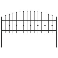 Spijlenhekwerk Zwart 200 x 130 cm Gepoedercoat staal 2