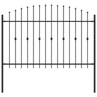 Spijlenhekwerk Zwart 200 x 130 cm Gepoedercoat staal 2