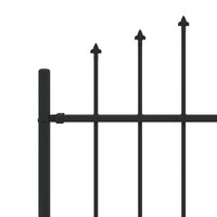 Spijlenhekwerk Zwart 200 x 200 cm Gepoedercoat staal 5