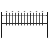 Spijlenhekwerk Zwart 200 x 130 cm Gepoedercoat staal 2